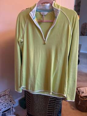 Clover by Bobby Jones Lime Green Quarter Zip Golf Pullover